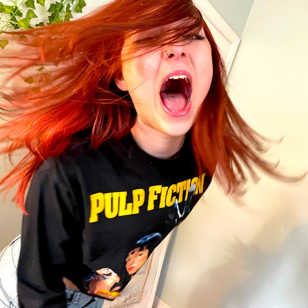 Pulp Fiction Crop Tee ❤️‍🔥